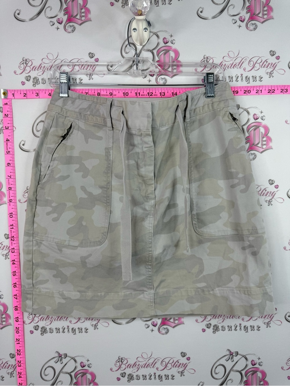 Banana Republic skirt Beige & Taupe Camo Drawstring Skirt